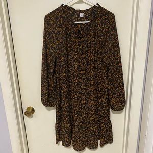 Fall Floral Midi Dress